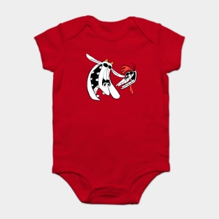 Cow And Chicken Skulls Baby Bodysuit